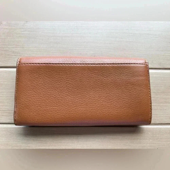 MICHAEL MICHAEL KORS Brown Leather Fulton Flap Continental Wallet - Picture 2 of 12